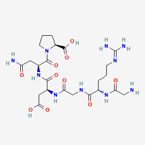 molecular formula C₂₃H₃₈N₁₀O₁₀ B612540 甘氨酸-精氨酸-甘氨酸-天冬氨酸-天冬酰胺-脯氨酸 CAS No. 114681-65-1