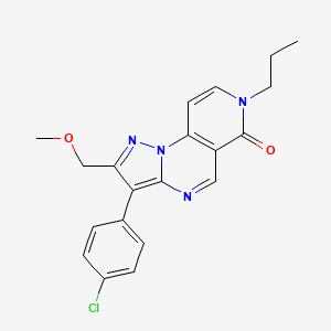 molecular formula C20H19ClN4O2 B6125420 3-(4-chlorophenyl)-2-(methoxymethyl)-7-propylpyrazolo[1,5-a]pyrido[3,4-e]pyrimidin-6(7H)-one 