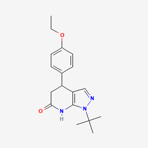 molecular formula C18H23N3O2 B6125461 1-tert-butyl-4-(4-ethoxyphenyl)-1,4,5,7-tetrahydro-6H-pyrazolo[3,4-b]pyridin-6-one 