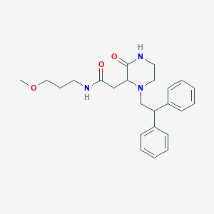 molecular formula C24H31N3O3 B6125476 2-[1-(2,2-diphenylethyl)-3-oxo-2-piperazinyl]-N-(3-methoxypropyl)acetamide 
