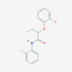 molecular formula C17H18FNO2 B6125487 2-(2-fluorophenoxy)-N-(2-methylphenyl)butanamide 