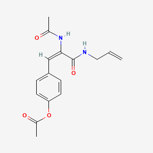 molecular formula C16H18N2O4 B6125508 4-[2-(acetylamino)-3-(allylamino)-3-oxo-1-propen-1-yl]phenyl acetate 