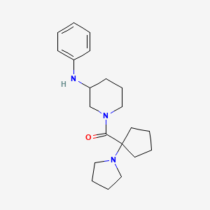 molecular formula C21H31N3O B6125522 N-phenyl-1-{[1-(1-pyrrolidinyl)cyclopentyl]carbonyl}-3-piperidinamine 