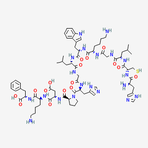 molecular formula C₇₂H₁₀₄N₂₀O₁₆S B612553 H-His-Cys-Leu-Gly-Lys-Trp-Leu-Gly-His-Pro-Asp-Lys-Phe-OH CAS No. 131334-43-5