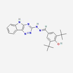 molecular formula C24H28N6O B6125538 3,5-di-tert-butyl-4-hydroxybenzaldehyde 5H-[1,2,4]triazino[5,6-b]indol-3-ylhydrazone 
