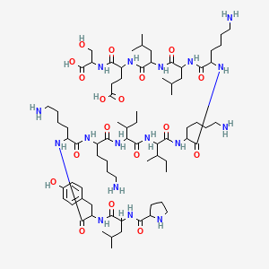molecular formula C₇₆H₁₃₃N₁₇O₁₈ B612554 Platelet Factor 4 (58-70), human CAS No. 82989-21-7
