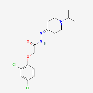 molecular formula C16H21Cl2N3O2 B6125563 2-(2,4-dichlorophenoxy)-N'-(1-isopropyl-4-piperidinylidene)acetohydrazide 