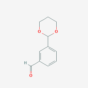 molecular formula C11H12O3 B061256 3-(1,3-二氧杂环戊烷-2-基)苯甲醛 CAS No. 169339-42-8
