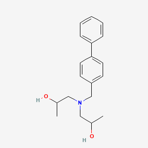molecular formula C19H25NO2 B6125612 1,1'-[(4-biphenylylmethyl)imino]di(2-propanol) 