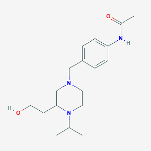 molecular formula C18H29N3O2 B6125627 N-(4-{[3-(2-hydroxyethyl)-4-isopropyl-1-piperazinyl]methyl}phenyl)acetamide 