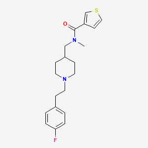 molecular formula C20H25FN2OS B6125637 N-({1-[2-(4-fluorophenyl)ethyl]-4-piperidinyl}methyl)-N-methyl-3-thiophenecarboxamide 