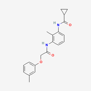 molecular formula C20H22N2O3 B6125659 N-(2-methyl-3-{[(3-methylphenoxy)acetyl]amino}phenyl)cyclopropanecarboxamide 