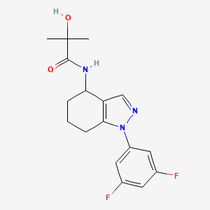 molecular formula C17H19F2N3O2 B6125670 N-[1-(3,5-difluorophenyl)-4,5,6,7-tetrahydro-1H-indazol-4-yl]-2-hydroxy-2-methylpropanamide 
