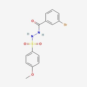 molecular formula C14H13BrN2O4S B6125676 3-bromo-N'-[(4-methoxyphenyl)sulfonyl]benzohydrazide 