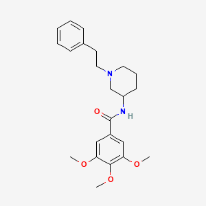 molecular formula C23H30N2O4 B6125733 3,4,5-trimethoxy-N-[1-(2-phenylethyl)-3-piperidinyl]benzamide 