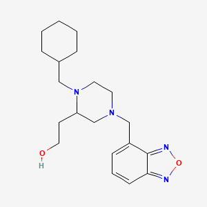 molecular formula C20H30N4O2 B6125759 2-[4-(2,1,3-benzoxadiazol-4-ylmethyl)-1-(cyclohexylmethyl)-2-piperazinyl]ethanol 
