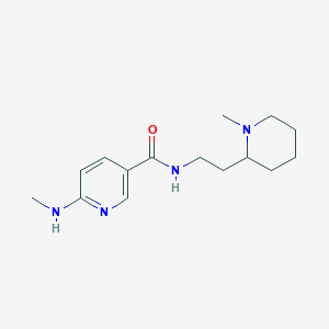 molecular formula C15H24N4O B6125784 6-(methylamino)-N-[2-(1-methyl-2-piperidinyl)ethyl]nicotinamide 