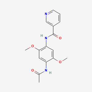 molecular formula C16H17N3O4 B6125786 N-[4-(acetylamino)-2,5-dimethoxyphenyl]nicotinamide 
