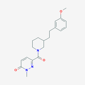 molecular formula C20H25N3O3 B6125806 6-({3-[2-(3-methoxyphenyl)ethyl]-1-piperidinyl}carbonyl)-2-methyl-3(2H)-pyridazinone 