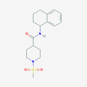 molecular formula C17H24N2O3S B6125811 1-(methylsulfonyl)-N-(1,2,3,4-tetrahydro-1-naphthalenyl)-4-piperidinecarboxamide 