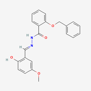 molecular formula C22H20N2O4 B6125814 2-(benzyloxy)-N'-(2-hydroxy-5-methoxybenzylidene)benzohydrazide 