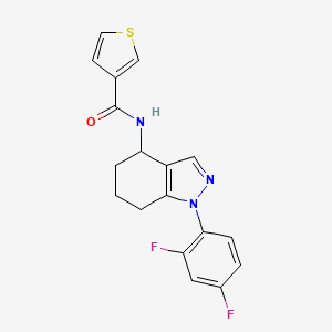 N-[1-(2,4-difluorophenyl)-4,5,6,7-tetrahydro-1H-indazol-4-yl]-3-thiophenecarboxamide