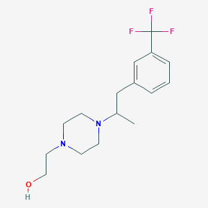 molecular formula C16H23F3N2O B6125843 2-(4-{1-methyl-2-[3-(trifluoromethyl)phenyl]ethyl}-1-piperazinyl)ethanol 