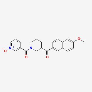 molecular formula C23H22N2O4 B6125867 (6-methoxy-2-naphthyl){1-[(1-oxido-3-pyridinyl)carbonyl]-3-piperidinyl}methanone 