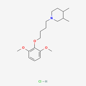 molecular formula C19H32ClNO3 B6125871 1-[4-(2,6-dimethoxyphenoxy)butyl]-3,4-dimethylpiperidine hydrochloride 
