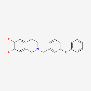 molecular formula C24H25NO3 B6125877 6,7-dimethoxy-2-(3-phenoxybenzyl)-1,2,3,4-tetrahydroisoquinoline 
