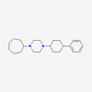 molecular formula C23H36N2 B6125879 1-cycloheptyl-4-(4-phenylcyclohexyl)piperazine 