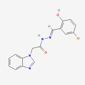 molecular formula C16H13BrN4O2 B6125910 2-(1H-benzimidazol-1-yl)-N'-(5-bromo-2-hydroxybenzylidene)acetohydrazide 