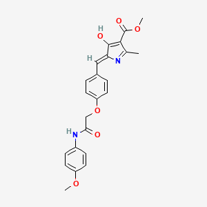 molecular formula C23H22N2O6 B6125922 methyl 5-(4-{2-[(4-methoxyphenyl)amino]-2-oxoethoxy}benzylidene)-2-methyl-4-oxo-4,5-dihydro-1H-pyrrole-3-carboxylate 