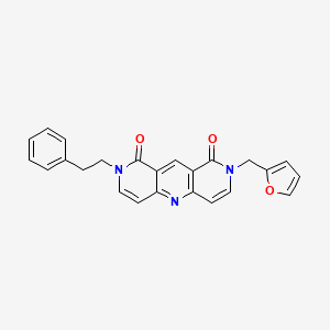 molecular formula C24H19N3O3 B6125944 2-(2-furylmethyl)-8-(2-phenylethyl)pyrido[4,3-b]-1,6-naphthyridine-1,9(2H,8H)-dione 
