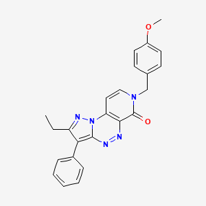 molecular formula C24H21N5O2 B6125962 2-ethyl-7-(4-methoxybenzyl)-3-phenylpyrazolo[5,1-c]pyrido[4,3-e][1,2,4]triazin-6(7H)-one 