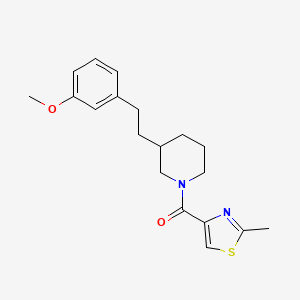 molecular formula C19H24N2O2S B6125989 3-[2-(3-methoxyphenyl)ethyl]-1-[(2-methyl-1,3-thiazol-4-yl)carbonyl]piperidine 