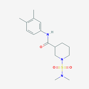 molecular formula C16H25N3O3S B6125994 1-[(dimethylamino)sulfonyl]-N-(3,4-dimethylphenyl)-3-piperidinecarboxamide 