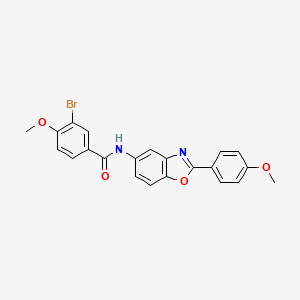 molecular formula C22H17BrN2O4 B6126001 3-bromo-4-methoxy-N-[2-(4-methoxyphenyl)-1,3-benzoxazol-5-yl]benzamide 