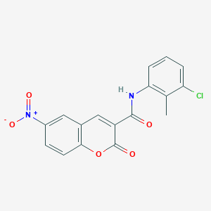 molecular formula C17H11ClN2O5 B6126007 N-(3-chloro-2-methylphenyl)-6-nitro-2-oxo-2H-chromene-3-carboxamide CAS No. 6010-62-4