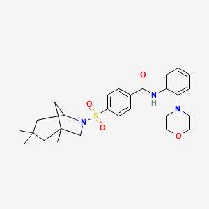 molecular formula C27H35N3O4S B6126024 N-[2-(4-morpholinyl)phenyl]-4-[(1,3,3-trimethyl-6-azabicyclo[3.2.1]oct-6-yl)sulfonyl]benzamide 