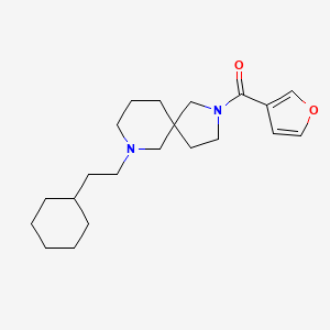 molecular formula C21H32N2O2 B6126028 7-(2-cyclohexylethyl)-2-(3-furoyl)-2,7-diazaspiro[4.5]decane 