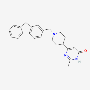 molecular formula C24H25N3O B6126044 6-[1-(9H-fluoren-2-ylmethyl)piperidin-4-yl]-2-methylpyrimidin-4(3H)-one 