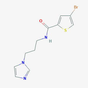 molecular formula C11H12BrN3OS B6126045 4-bromo-N-[3-(1H-imidazol-1-yl)propyl]-2-thiophenecarboxamide 