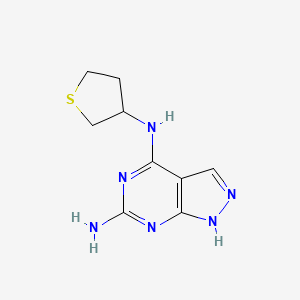 molecular formula C9H12N6S B6126080 N~4~-(tetrahydro-3-thienyl)-1H-pyrazolo[3,4-d]pyrimidine-4,6-diamine 