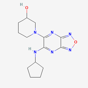 1-[6-(cyclopentylamino)[1,2,5]oxadiazolo[3,4-b]pyrazin-5-yl]-3-piperidinol