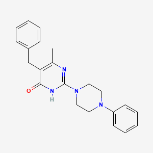molecular formula C22H24N4O B6126126 5-benzyl-6-methyl-2-(4-phenyl-1-piperazinyl)-4(3H)-pyrimidinone 