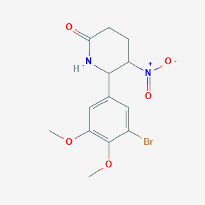 molecular formula C13H15BrN2O5 B6126132 6-(3-bromo-4,5-dimethoxyphenyl)-5-nitro-2-piperidinone 