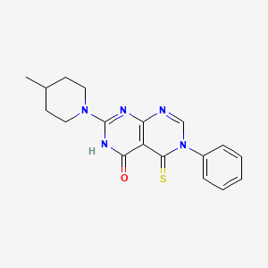 molecular formula C18H19N5OS B6126133 5-hydroxy-7-(4-methyl-1-piperidinyl)-3-phenylpyrimido[4,5-d]pyrimidine-4(3H)-thione 