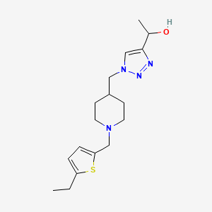 molecular formula C17H26N4OS B6126148 1-[1-({1-[(5-ethyl-2-thienyl)methyl]-4-piperidinyl}methyl)-1H-1,2,3-triazol-4-yl]ethanol trifluoroacetate (salt) 