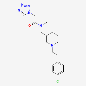 molecular formula C18H25ClN6O B6126157 N-({1-[2-(4-chlorophenyl)ethyl]-3-piperidinyl}methyl)-N-methyl-2-(1H-tetrazol-1-yl)acetamide 